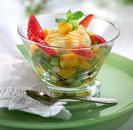 Fruit Salad with Ice Cream
