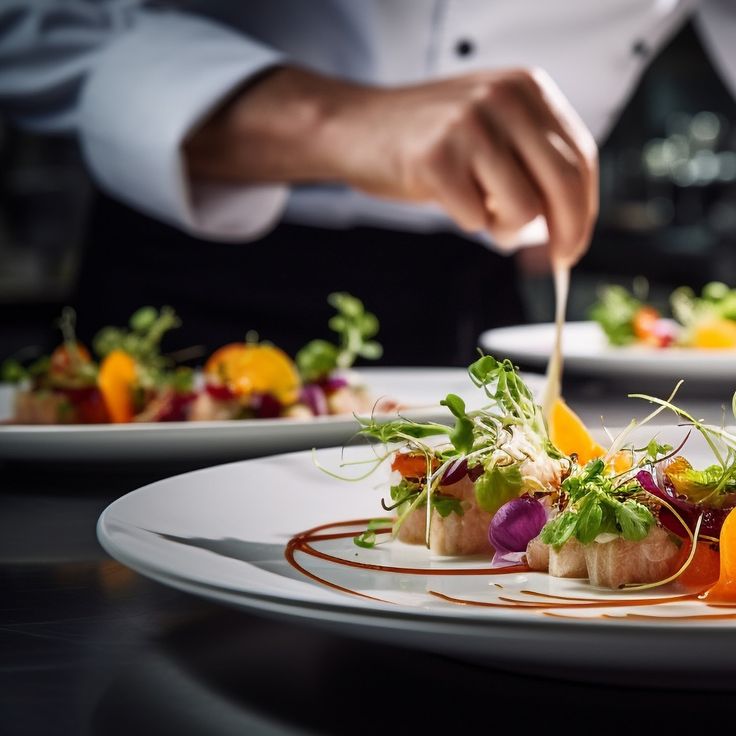 Executive chef portrait in action